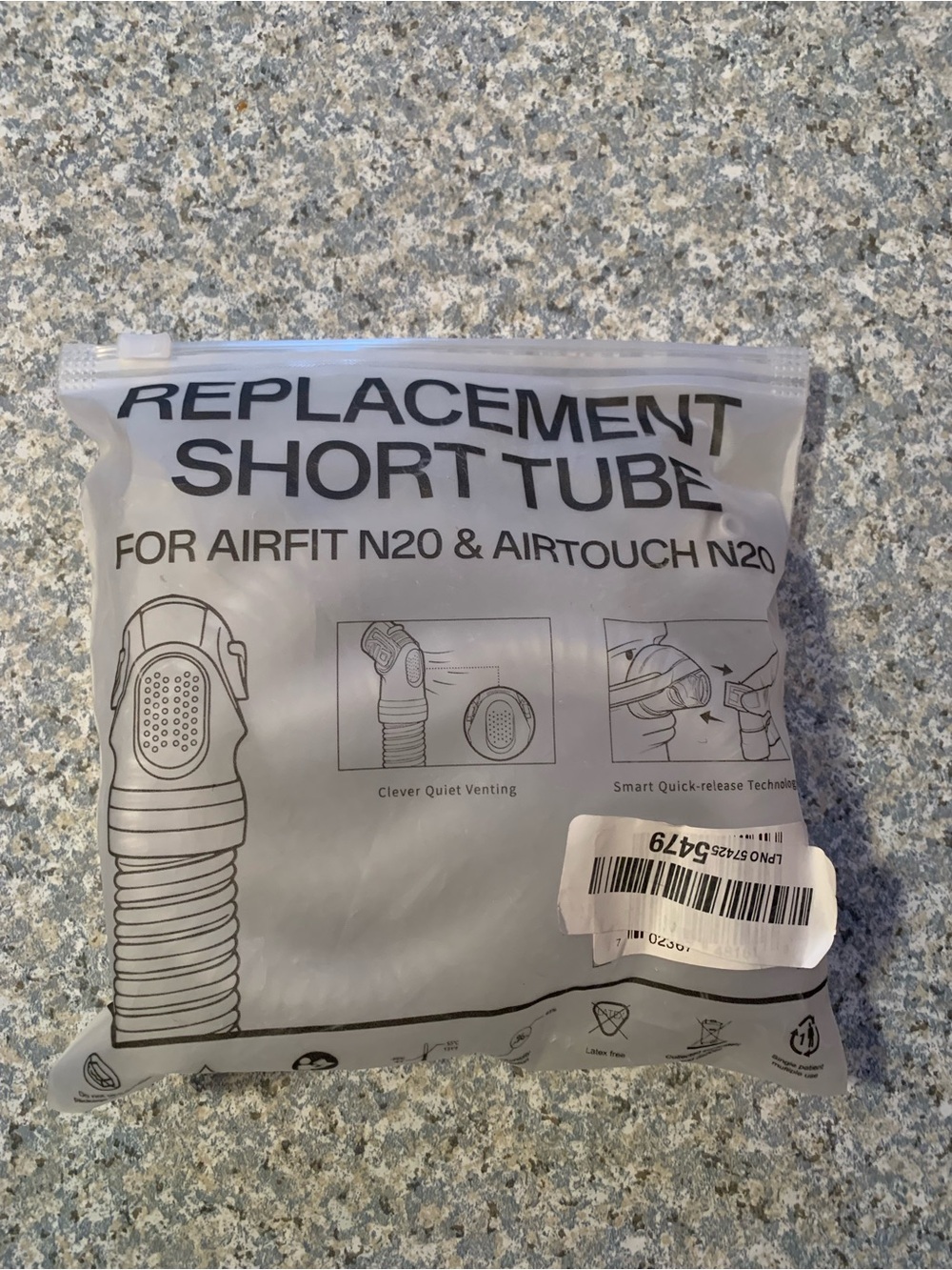 replacement short  tube for airfit n20 and air touch n20
